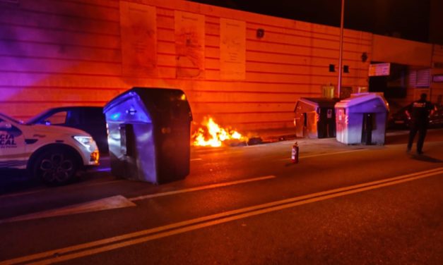 Identifican a cuatro menores por la quema de un contenedor y daños en un vehículo en Palma