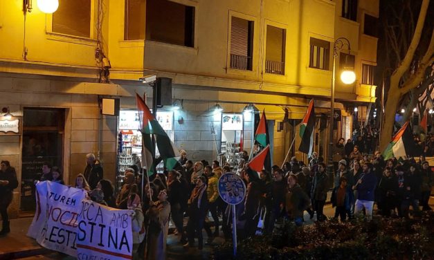Varios centenares de personas se manifiestan en Palma pidiendo el boicot a Israel
