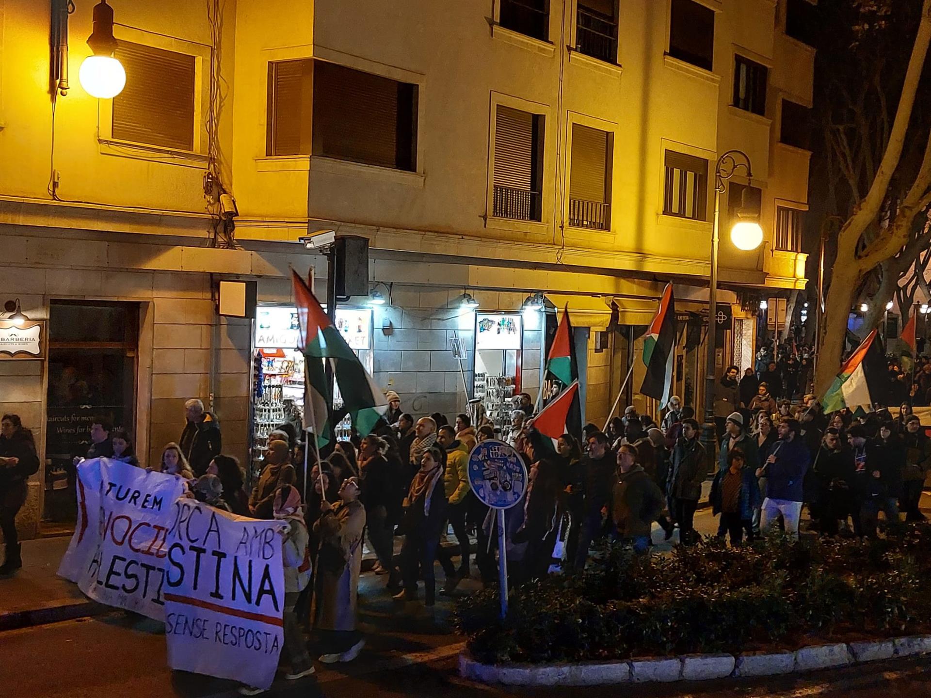 Manifestación en Palma para exigir "el fin del comercio de armas" y "el boicot" a Israel - EUROPA PRESS