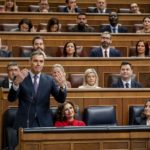 El presidente del Gobierno, Pedro Sánchez, interviene durante la sesión plenaria en el Congreso de los Diputados, a 21 de febrero de 2024, en Madrid (España). - A. Pérez Meca - Europa Press