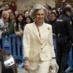 La Reina emérita, Doña Sofía, llegando a la misa de Pascua celebrada en la Catedral de Palma de Mallorca - Isaac Buj - Europa Press - Archivo