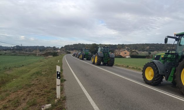 Más de 250 tractores se dirigen hacia Palma para protestar por la crisis del sector primario