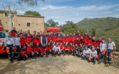 Bomberos de Mallorca realiza una jornada de simulacros en el Santuario de Lluc