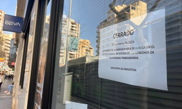 CCOO cifra en un 69% el seguimiento de la huelga en entidades bancarias de Baleares