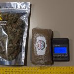 Hachis y marihuana intervenida a un conducto en Campos. - GUARDIA CIVIL