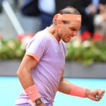 Rafa Nadal celebra un punt en el Mutua Madrid Open 2024 - José Oliva - Europa Press