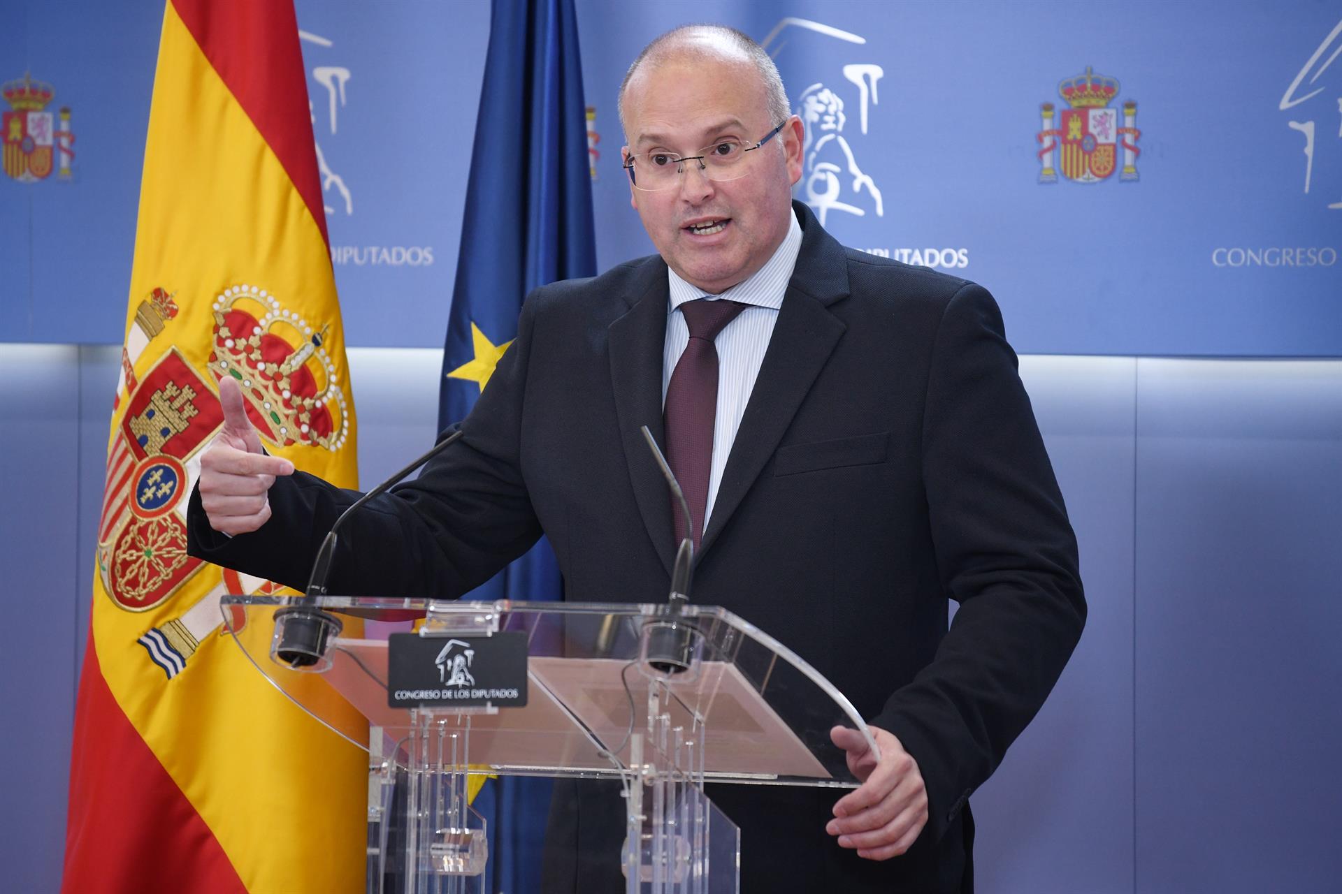 El portavoz del PP en el Congreso, Miguel Tellado. - Fernando Sánchez - Europa Press