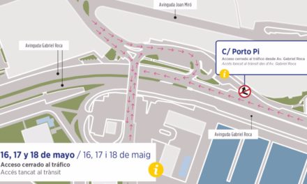 El acceso a la calle Porto Pi permanecerá cerrada al tráfico los días 16, 17 y 18 de mayo