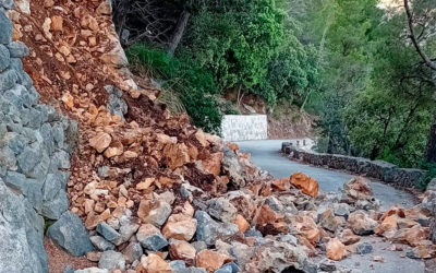 El Consell comenzará antes del lunes la reconstrucción de la pared caída en la carretera entre Valldemossa y el puerto