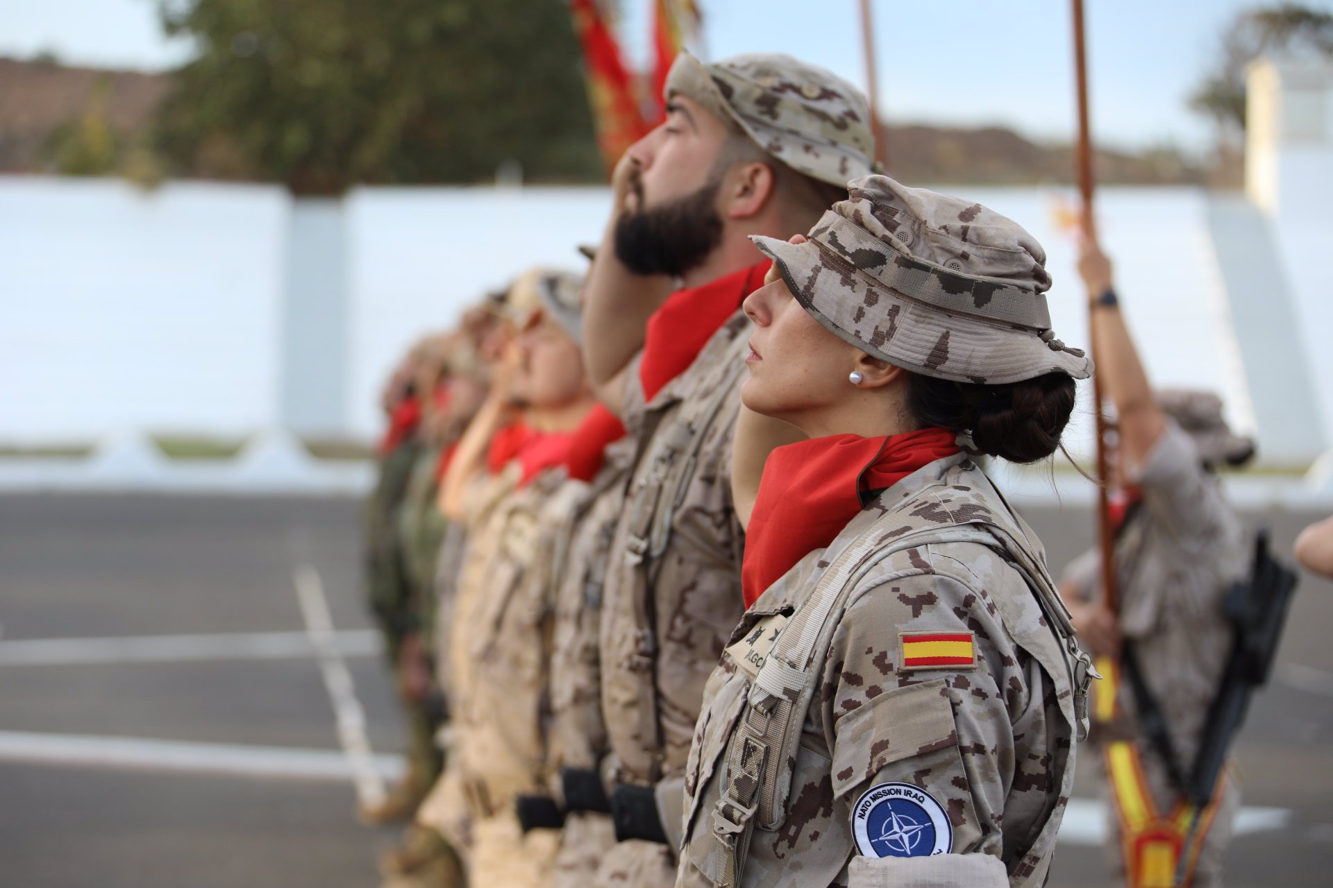 Militares del contingente Alfa India (A/I) XX durante la despedida en Tenerife, antes del despliegue de una misión en Irak durante los próximos seis meses. - COMANDANCIA GENERAL DE BALEARES
