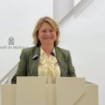 La portavoz del PP en el Consell de Mallorca, Núria Riera, en una rueda de prensa. - PP