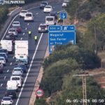 Un accidente provoca cuatro kilómetros de retenciones en la autopista de Andratx