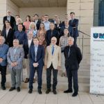 Foto de familia de los máximos dirigentes del sector sanitario y de investigación privado de la Unión Balear de Entidades Sanitarias (UBES) y el Cluster Biotecnológico y Biomédico de Baleares (BIOIB) junto al director general de Universidades, Sebastià Massanet, el alcalde de Inca, el director general de Endesa en Baleares, Martín Ribas; y el presidente de ADEMA, Diego González.