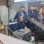 Los consejeros de VOX durante la visita.