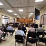 La sala de vistas de la Audiencia en el primer día del juicio por el presunto amaño del concurso de playas en Felanitx. - EUROPA PRESS