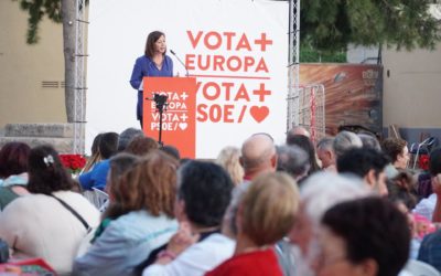Armengol pide en Calvià el voto para el PSIB-PSOE «para no tener a la ultraderecha en Europa el 9 de junio»