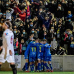 El CE Andratx celebra un gol.