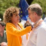 El presidente del PP, Alberto Núñez Feijóo, y la candidata del PP a las elecciones europeas, Dolors Montserrat - Alberto Paredes - Europa Press