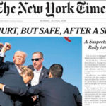 Las primeras reacciones de la prensa americana en papel ante la noticia del intento de asesinato al candidato presidencial y expresidente Donald Trump han sido de estupor y rechazo ante lo sucedido.