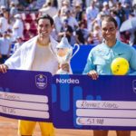 Rafa Nadal junto al campeón del Nordea Open de Suecia.