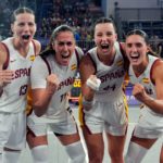 Las cuatro jugadoras de baloncesto 3x3.