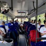 España en el autobús.
