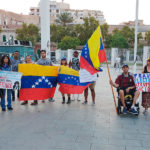 La primera protesta de la comunidad venezolana tuvo lugar este viernes en Ses Estacions.