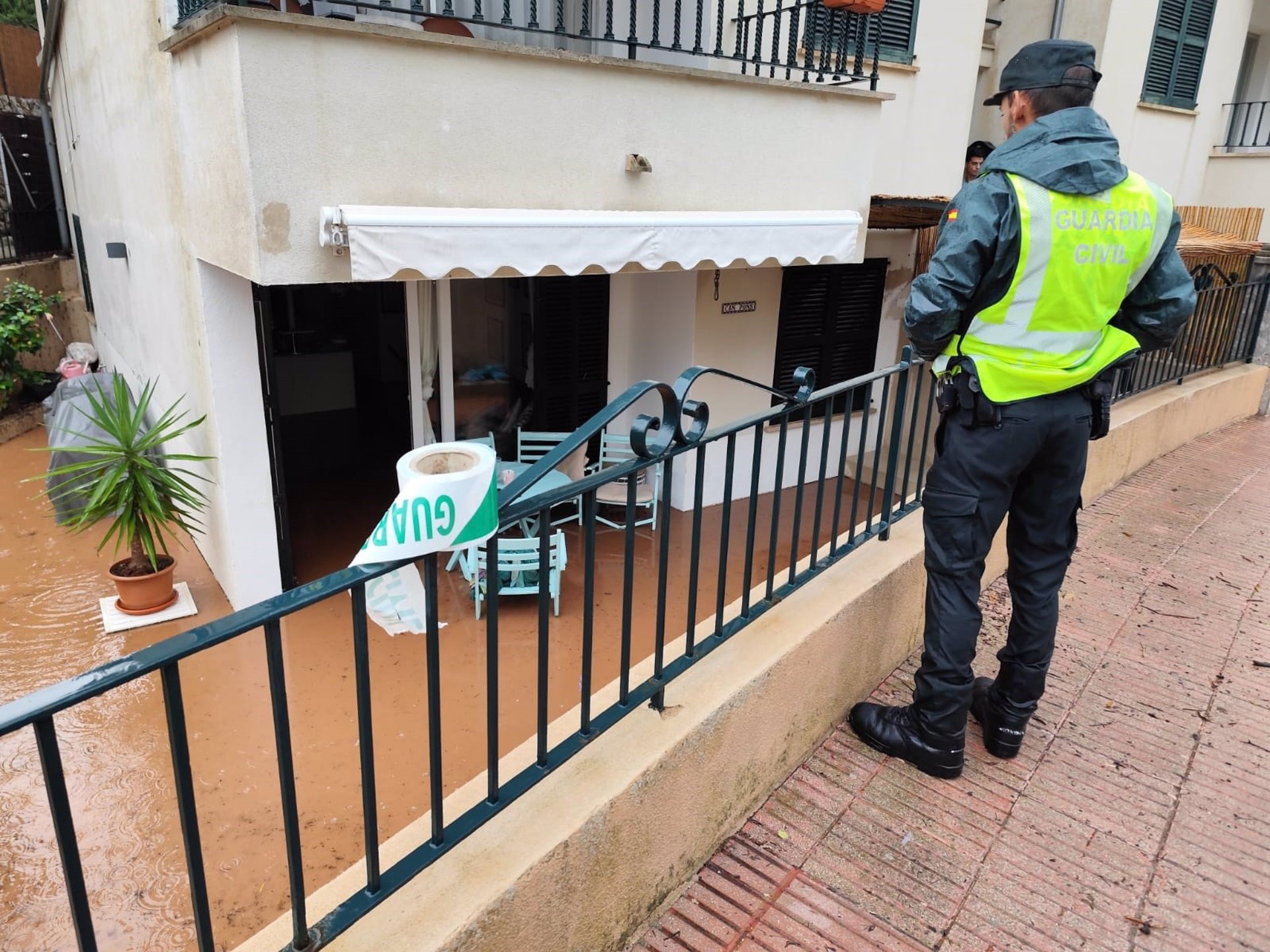Vivienda inundada en el Puerto de Sóller. - GUARDIA CIVIL
