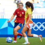 Mariona Caldentey en un momento del partido ante Colombia.