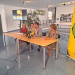 Los organizadores del festival 'Tensamba' Katia Robit Chornet y Pedro Rosa, el director general de Música y Artes Escénicas, Rafel Brunet, y la presidenta de la Asociación de Amigos de Brasil, Sandra de Melo Franco. - AYUNTAMIENTO DE PALMA