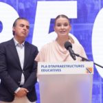La presidenta del Govern, Marga Prohens, y el conseller de Educación y Universidades, Antoni Vera, presentan el plan de infraestructuras educativas. - CAIB