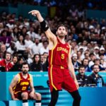 El capitán de la selección española masculina de baloncesto Rudy Fernández, en los Juegos de París. - MATTEO MARCHI/FEB