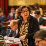 La consellera de Familias y Asuntos Sociales, Catalina Cirer, interviene durante un pleno en el Parlament balear, a 14 de noviembre de 2023, en Palma de Mallorca, Mallorca, Baleares (España).