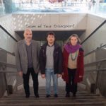 Oriol Gómez, Ferran Rosa y Neusa Truyol, en la Estación Intermodal. - MÉS PER MALLORCA