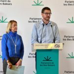 El portavoz del PP en el Parlament, Sebastià Sagreras, y la diputada 'popular' Isabel Borrás - PP