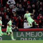 Raphinha marcó dos goles en Son Moix.