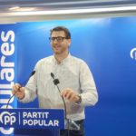 El portavoz del PP en el Parlament, Sebastià Sagreras, en rueda de prensa. - EUROPA PRESS