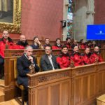 El nuevo oficial jefe de los Bomberos de Mallorca, Xisco Bonnín, abajo a la izquierda. - EUROPA PRESS